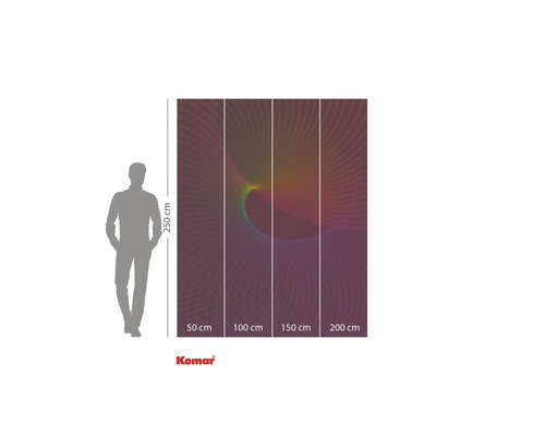 Fotobehang met abstract, gekleurd lijnenpatroon