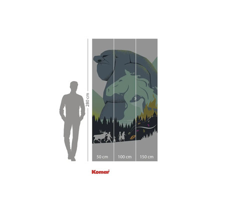 Komar fotobehang met een rots-trol motief, ideaal voor wanddecoratie