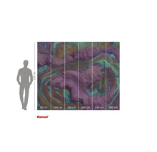 Fotobehang met abstract marmerpatroon en hoogte-aanduidingen