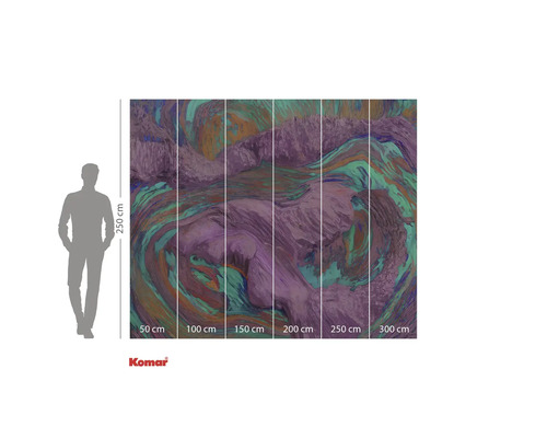 Fotobehang met abstract marmerpatroon en hoogte-aanduidingen
