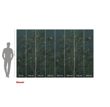 Fotobehang met vogel- en plantmotief en maatvoering