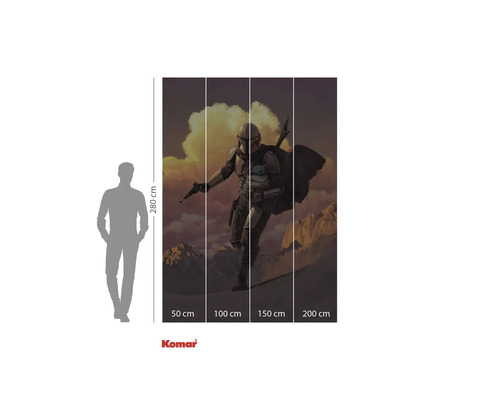 Komar fotobehang met Mandalorian en kind, 280 bij 200 centimeter
