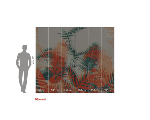 Fotobehang met plantenmotief en hoogte-indicatie 250 centimeter