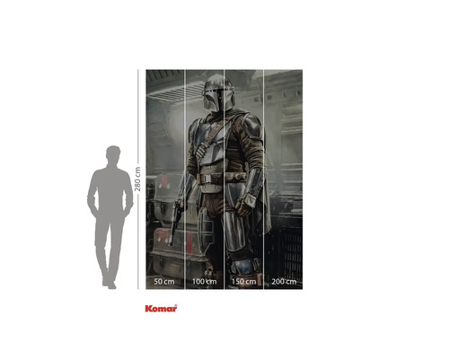 Fotobehang met Star Wars Mandalorian motief en maataanduidingen