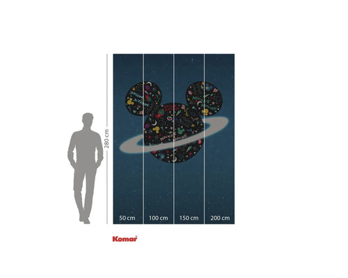 Behang met Mickey Mouse motief, 280 x 200 cm