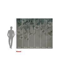 Behang met bloemmotief, afmetingen 300 bij 250 centimeter