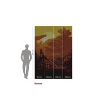 Fotobehang met woestijnlandschap, persoon en ruimteschip