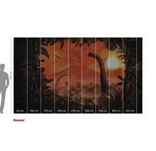 Fotobehang met dinosaurusmotief en jungle