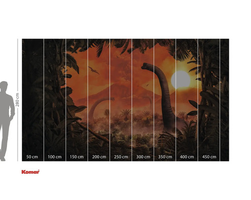 Fotobehang met dinosaurusmotief en jungle