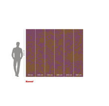 Komar fotobehang met abstract patroon, maatindicaties