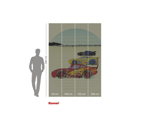 Komar Cars fotobehang met automobielmotief en maataanduiding