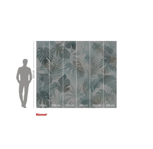 Komar fotobehang met plantenmotief en maataanduidingen