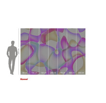 Behang met abstract patroon en maataanduidingen