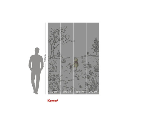 Fotobehang met Winnie de Poeh en Knorretje ontwerp en maatvoering