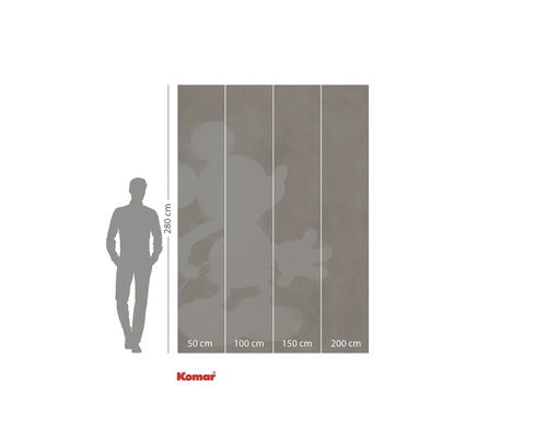 Behang met Mickey Mouse motief en maatvoering