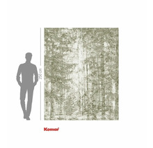 Komar fotobehang met bosmotief en maataanduiding.