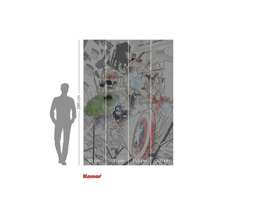 Komar Marvel Avengers Comic fotobehang, 280 bij 200 centimeter