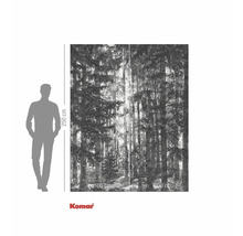 Fotobehang met bosmotief en maatindicaties