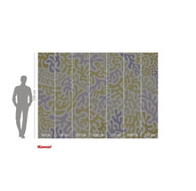 Behang met abstract patroon en maatindicaties