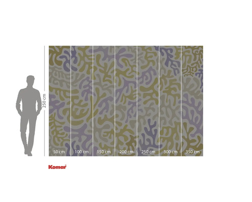 Behang met abstract patroon en maatindicaties