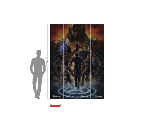 Fotobehang met Avengers-motief en de afmetingen 280 bij 200 centimeter