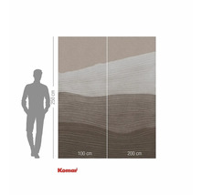 Komar fotobehang met abstract golfpatroon, 300 cm breed en 250 cm hoog.