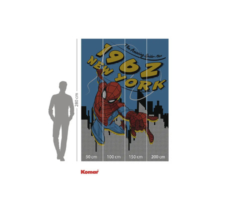 Komar Spiderman fotobehang met Spiderman motief en skyline