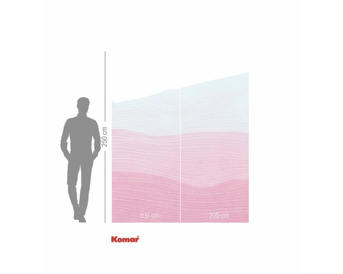 Komar fotobehang met golfpatroon, afmetingen 250 bij 300 cm