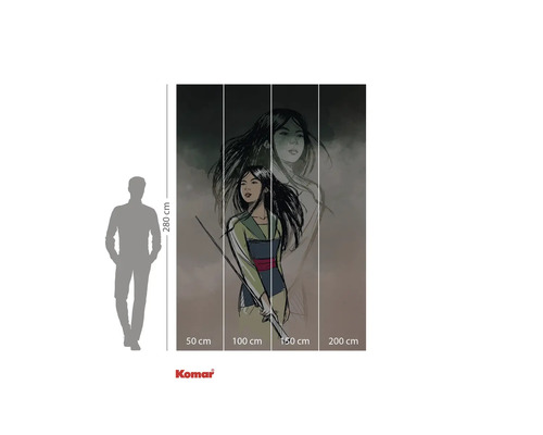 Komar fotobehang met Mulan motief, 280 bij 200 centimeter