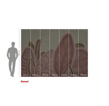 Fotobehang met plantmotief en maataanduidingen