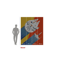 Meerdelig fotobehang met illustratie van ruimteschepen uit Star Wars