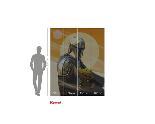 Komar fotobehang Star Wars The Mandalorian met het kind, afmetingen 250 bij 200 cm
