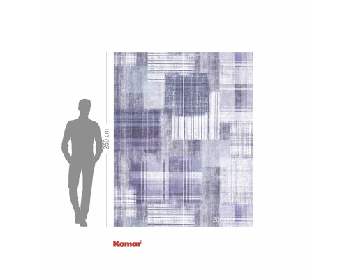 Fotobehang met geometrisch patroon en maatindicatie.