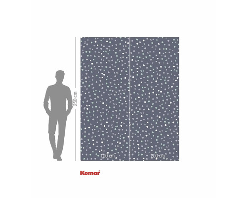 Komar fotobehang met stippenpatroon en afmetingen 250 x 300 cm