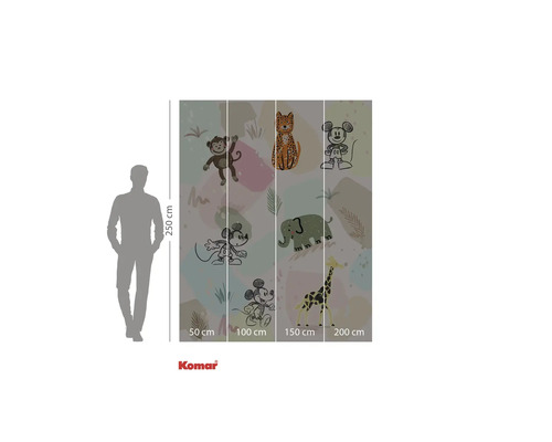 Fotobehang met dierenmotieven en Mickey Mouse