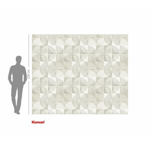 Fotobehang met geometrisch patroon en een hoogte van 250 cm.