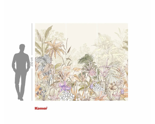 Komar fotobehang met jungle motieven en verschillende planten