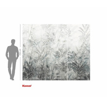 Fotobehang met jungle motief en maatindicaties