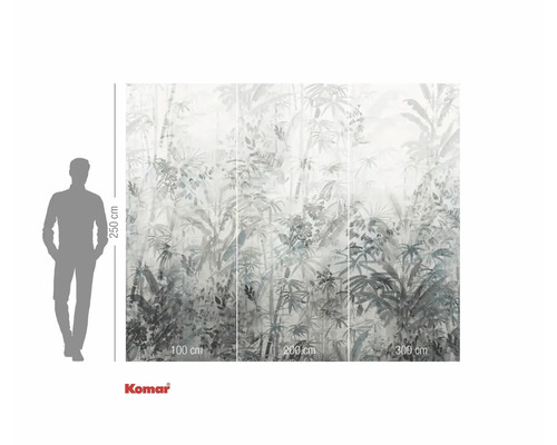 Fotobehang met jungle motief en maatindicaties