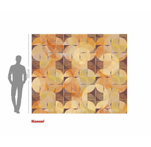 Komar fotobehang met geometrisch patroon in bruin, geel en oranje
