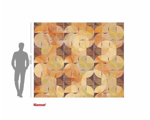 Komar fotobehang met geometrisch patroon in bruin, geel en oranje