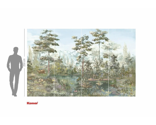 Fotobehang met bosmeermotief en maatvoering