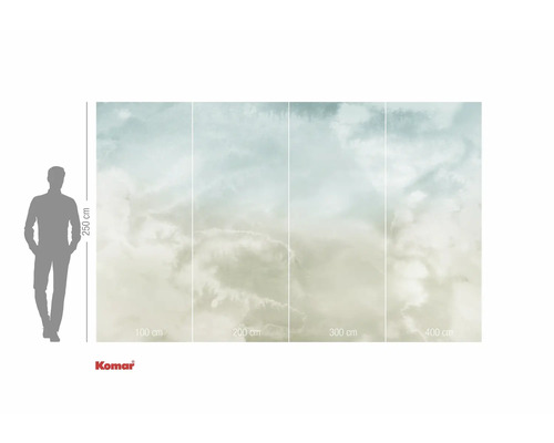 Fotobehang met wolkenpatroon en maatvoering