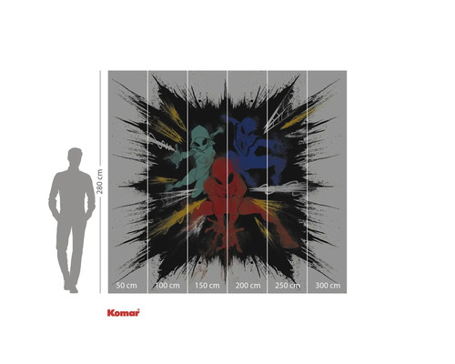 Fotobehang met Spider-Man motief en afmetingen