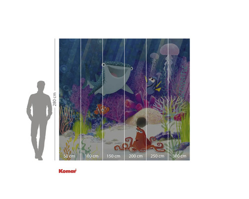 Fotobehang met onderwatermotief, 280 bij 300 centimeter