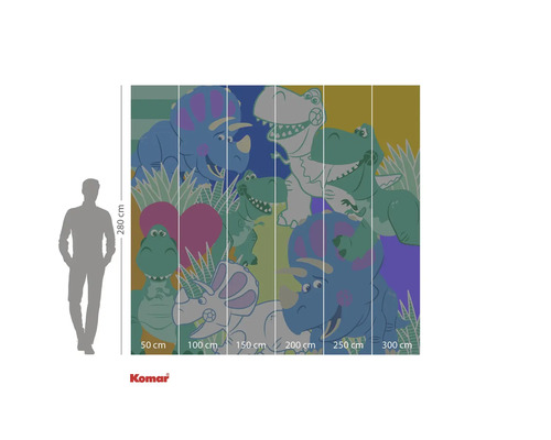 Fotobehang met dinosaurusmotieven en maatvoering