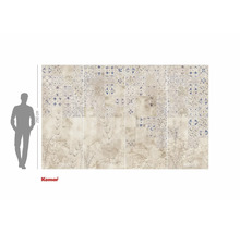 Fotobehang met tegellook, gedessineerd, 400 x 250 cm