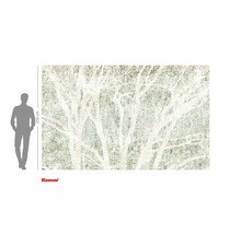 Komar fotobehang met bosmotief en maatindicatie