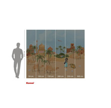 Komar fotobehang met woestijnthema, palmbomen, kamelen, prinses Jasmine en tijger