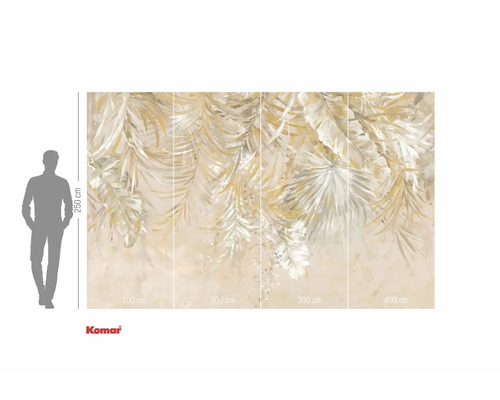 Komar fotobehang met bladerenmotief, 400 cm breed en 250 cm hoog